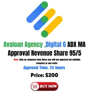 Avaloan Agency ,Digital G ADX MA Approval Revenue Share 95/5