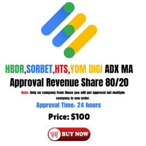 HBDR,SORBET,HTS,YOM DIGI ADX MA Approval Revenue Share 80,20